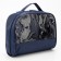 Cosmetic bag with a handle, blue color
