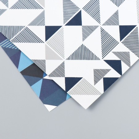 Scrapbooking paper bilateral "Scandinavia" density 180 grams 15.5x17 cm-4