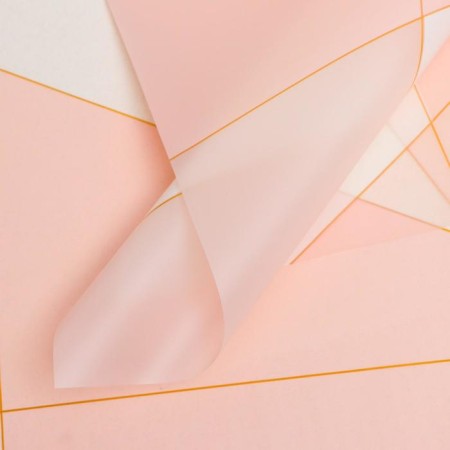 Matte film "Geometry" peach, 0.58 x 0.58 m