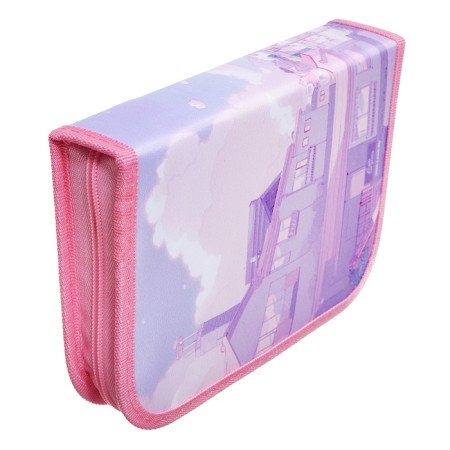 Penal 3 sections, tab inside, 140 x 210 x 40 mm, fabric, calligrata top Block "Anime Friends"-3