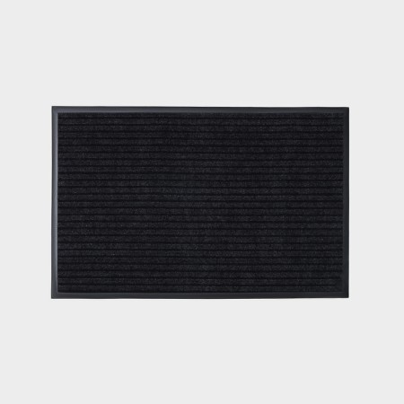 Moisted rug -drinking ribbed "Barrier", 60 × 90 cm, color gray color