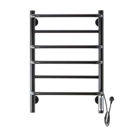 Domoterm electric heated towel rail "Orpheus" P6, 400x600 mm, right, black matte-1
