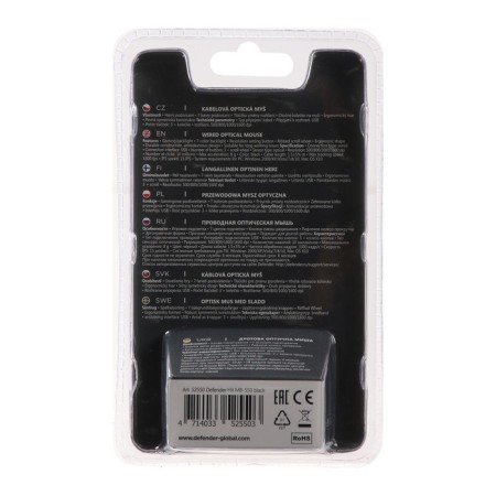 Mouse Defender Hit MB-550, wired, optical, backlight, 1600 dpi, 4 buttons, black-6