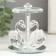 Souvenir glass "Two swan under an umbrella" Transparent 6.3x6.3x8 cm