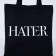 Hater there is a Hater there, without a lining, the color is black