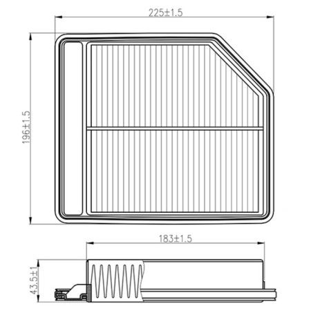 Air filter Totachi TA-1875-1