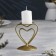 Glamur candlestick Metal for one candle, 9x10.2 cm, gold