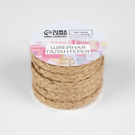 Weekes decorative canvas "Kosichka", 6 mm, 9 ± 0.5 m, beige color-3