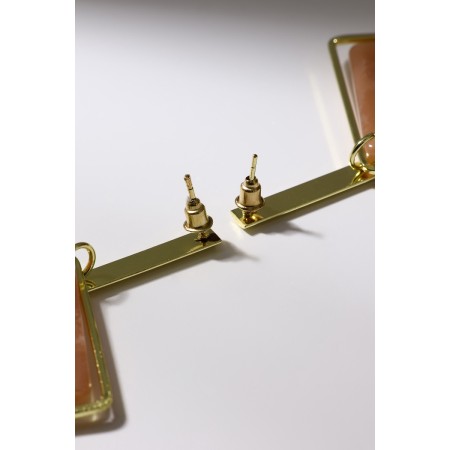 Earrings Assorted "Illusion", powder color in gold-7