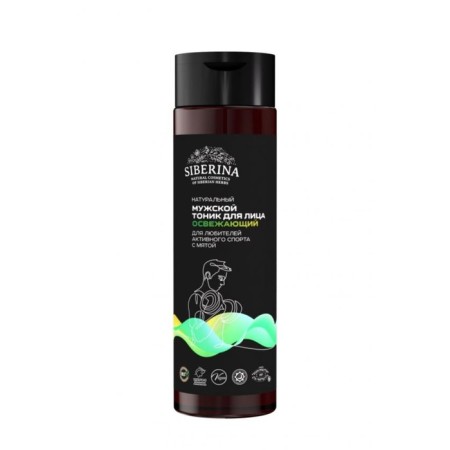 Men's face tonic "refreshing" with mint for active sports lovers, 200 ml-2