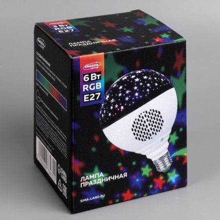 Light device "Festive lamp" 11 cm, E27, speaker, remote control, glow RGB-12