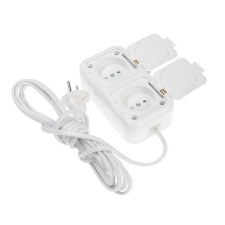 Excumber BYLECTRICA U6-222, 2 sockets, 3.5 m, 6 A, 1500 W, PVS 2x0.75 mm2, without salary, white