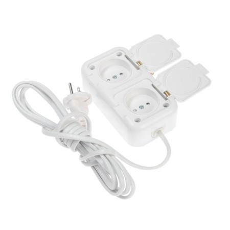 Excumber BYLECTRICA U6-222, 2 sockets, 3.5 m, 6 A, 1500 W, PVS 2x0.75 mm2, without salary, white