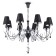 Maytoni ARM010-08-R chandelier, E14, 8x40 W, 1000x1000x1070 mm, black, chrome
