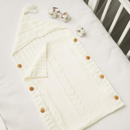 Knitted envelope, size 72x36 cm, milk color-2