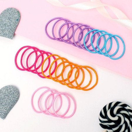Hair elastic band "Lux" (set 24 pcs) flicker, mix-1