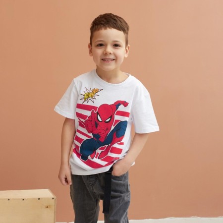 T-shirt Children's Spider-Man, height 98-104, white