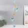 Wind music Plastic "Butterflies" shine in the dark 4 tubes + 11 figures 67 cm mix
