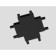 Ambrella Connector X-shaped for the Magnetic Ultra Slim GV1127 BK overhead busbar.