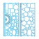 Set of stencils, 2 pieces, plastic, geometric shapes mix