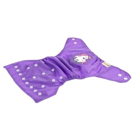 Reusable diaper "I believe in unicorns" purple color-4