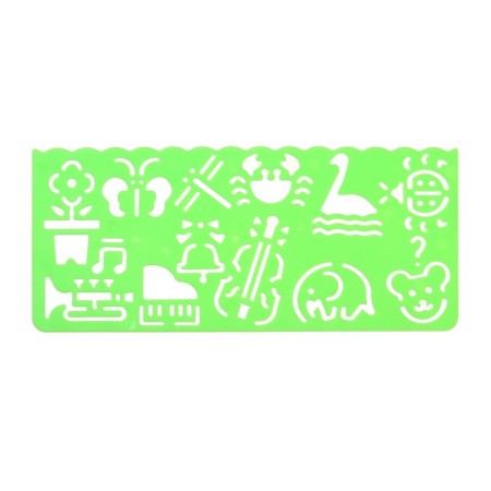 Set of stencils, 4 pieces, plastic figures mix-1