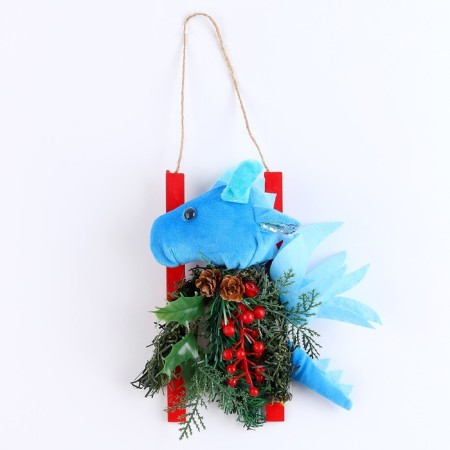 New Year's decoration "Dragon with a spruce", 22 cm-1
