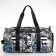 Sports bag with lightning, 2 pockets, long belt, black/blue color