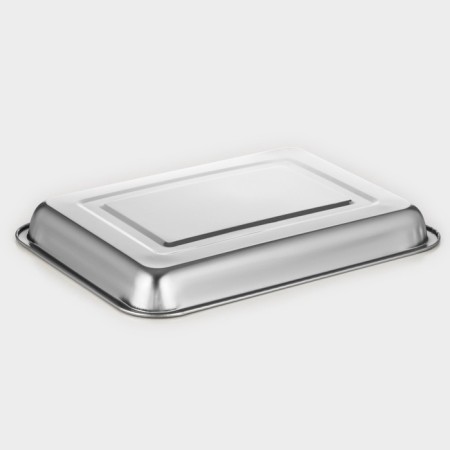 Stainless steel baking sheet, 35 × 26 × 3.5 cm, chrome color-3