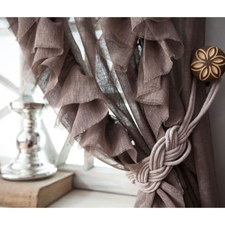 Set of curtains "Ivi", brown-1