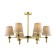 Montana chandelier, 6x40W E14, color gold