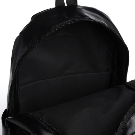 City backpack on a zipper, black color-5