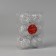 Set of balls plastic D-6 cm, 6 pcs "Helio" transparent-silver