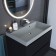 Sink uperwood Classic quartz 70 cm, quartz, gray matte, platinum
