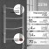 Robin electric heated towel rail, 500x600 mm, 4 crossbars