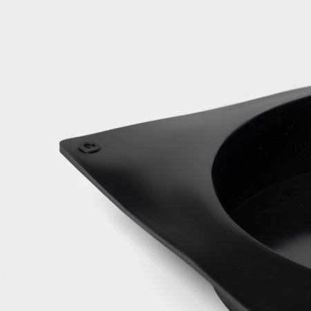 Baking uniform “Biscotto”, silicone, 34.5 × 20 × 3 cm, 2 cells (d = 16 cm), black color is black-6