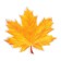 Decoration on adhesive tape "Maple leaf" yellow, 18x18 cm