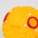 The croaking ball for dogs is large, hard, 9.5 cm, yellow