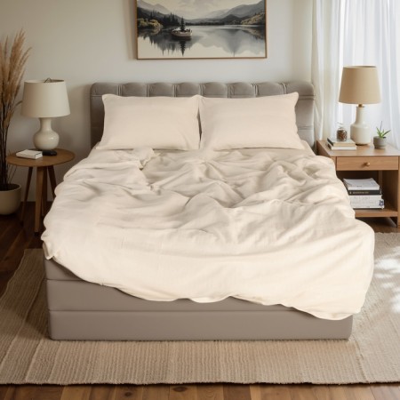 Bed linen Ethel Duet Light Touch 155*210cm-2pcs, 240*240cm, 50*70-2pcs, cell, 130g/m2,100% cotton