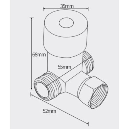 Savol AAA thermostat, for touch mixer, brass, chrome-4