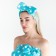 Set for a bathhouse and bathroom Ethel "Peas" towel-Pareo 75*120 cm+bandage, central blue