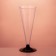 A single -single -plastic glass for champagne “cone”, 150 ml, with a black leg, the color is transparent