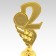 Cup "2nd place", award figure, gold, plastic stand, 16.8 × 6.2 × 6.4 cm.