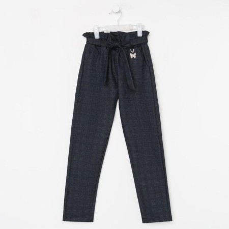 Pants for girls, gray color, height 104 cm