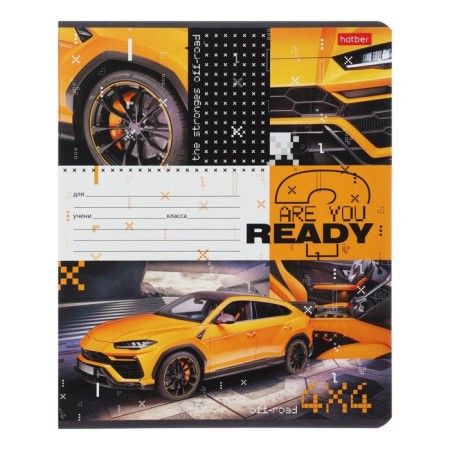 Notebook of 12 sheets in a cage on a clip "SUVs", mix-6