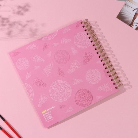 Photo album on spirals 20 sheets "cats with pizza" volumetric element + 4 tabs 24x24 cm-8