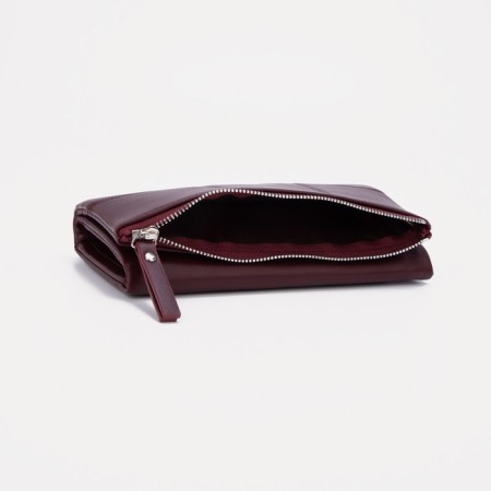 Women's wallet on magnets, burgundy color-3