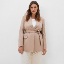Women's jacket with a belt MIST PLUS-SIZE, R.54, beige