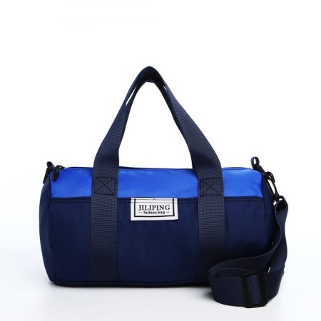 Youth bag with a zipper, blue color-1