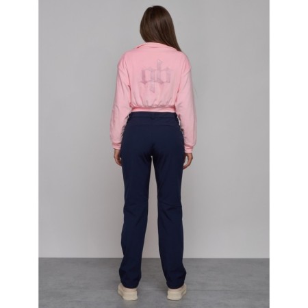 Sports female trousers, size 42, dark blue color-5